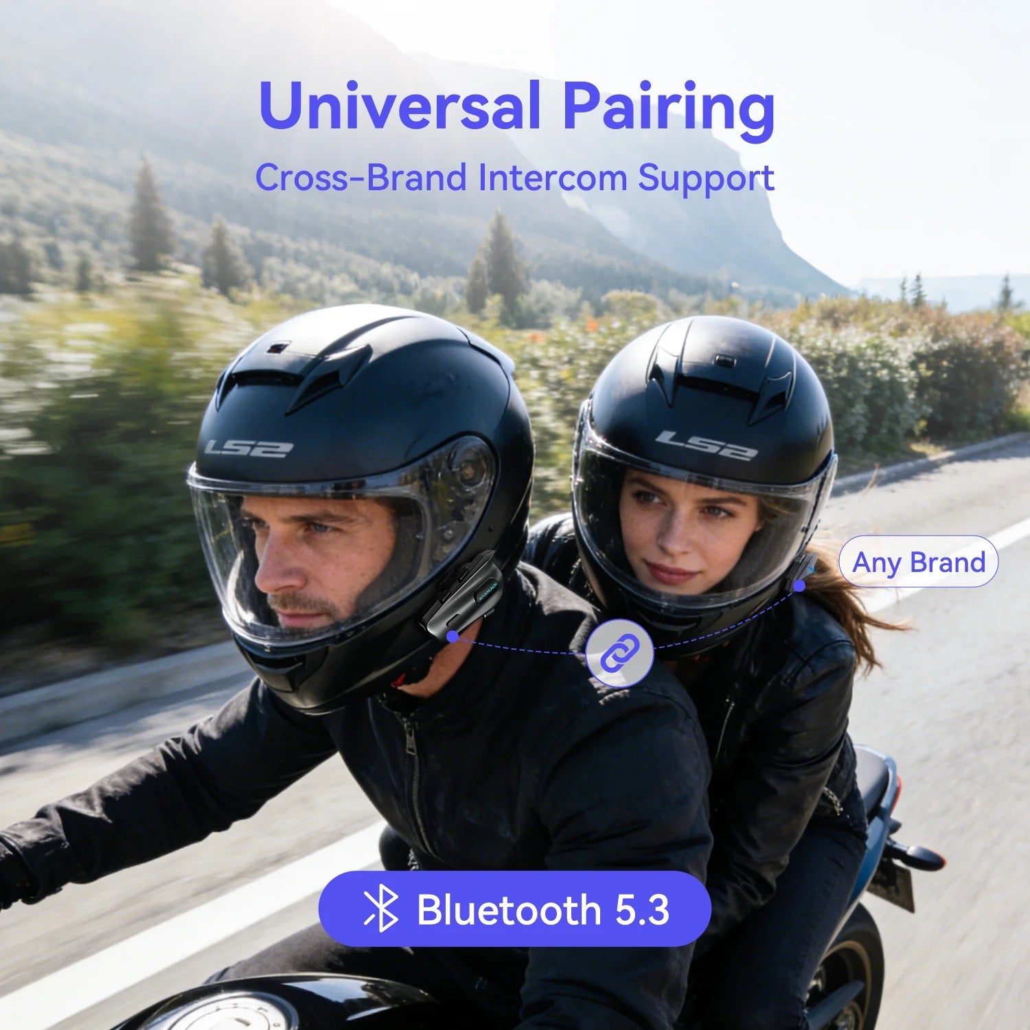MaxRunon 2Y – Intercomunicador Bluetooth para Casco de Moto